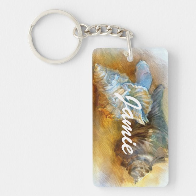 Seashells on the beach key ring (Front)