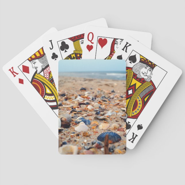 Seashells on the Beach Playing Cards (Back)