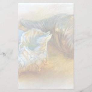 Seashells on the beach stationery