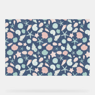 seashells pattern acrylic sign