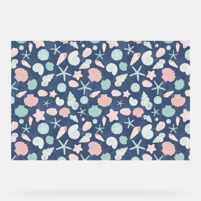 seashells pattern acrylic sign (Front)