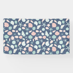 seashells pattern banner