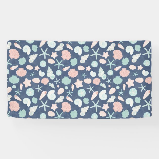seashells pattern banner (Horizontal)