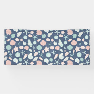 seashells pattern banner