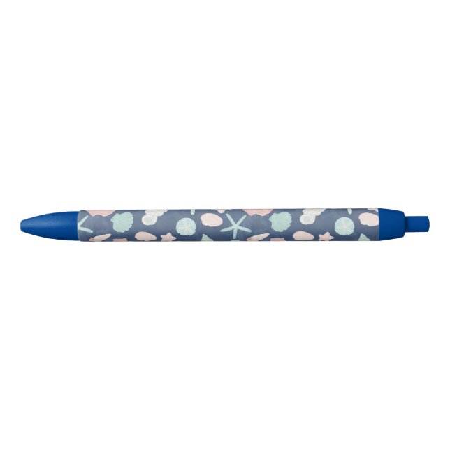 seashells pattern black ink pen (Front)