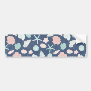 seashells pattern bumper sticker