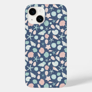 seashells pattern Case-Mate iPhone 14 case
