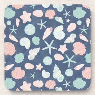 seashells pattern coaster
