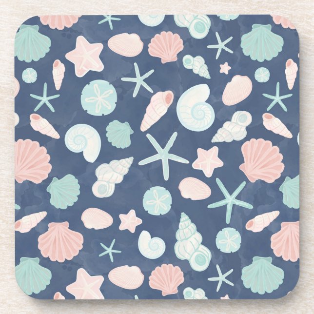 seashells pattern coaster (Front)