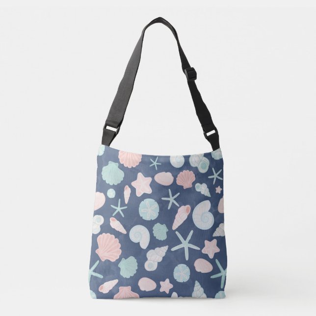 seashells pattern crossbody bag (Front)