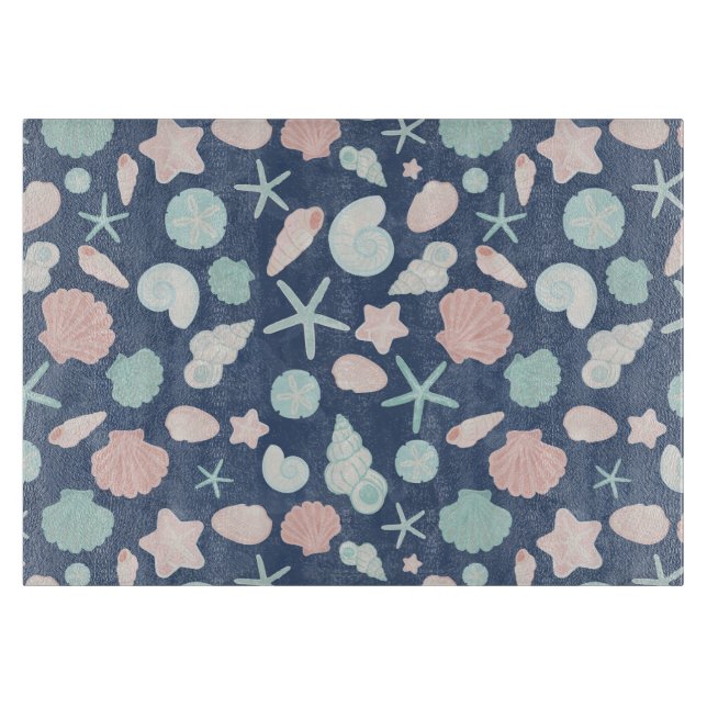 seashells pattern cutting board (Front)