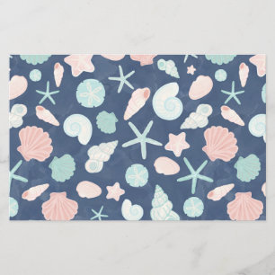 seashells pattern flyer