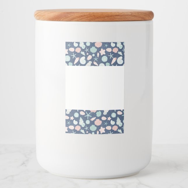 seashells pattern food label (Front)