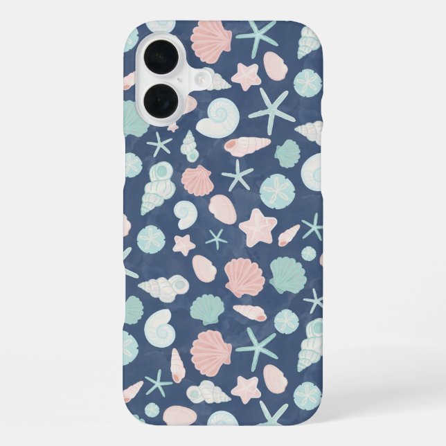 seashells pattern iPhone case (Back)