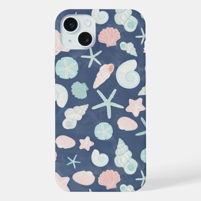 seashells pattern iPhone case (Back)