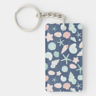 seashells pattern key ring