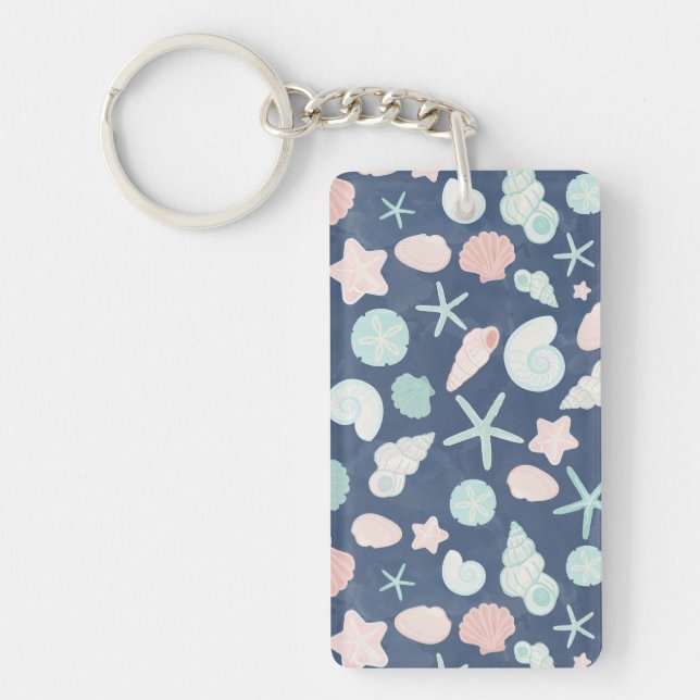 seashells pattern key ring (Front)