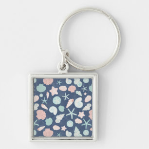 seashells pattern key ring