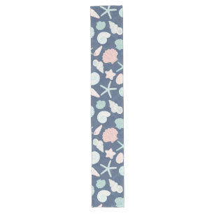 seashells pattern long table runner
