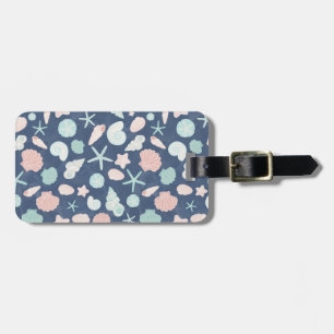seashells pattern luggage tag