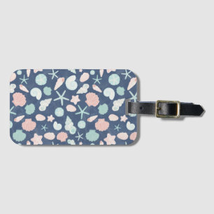 seashells pattern luggage tag