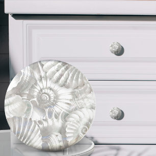 Seashells pattern - Mother of pearl Ceramic Knob