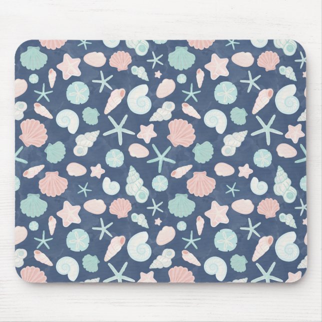seashells pattern mouse pad (Front)