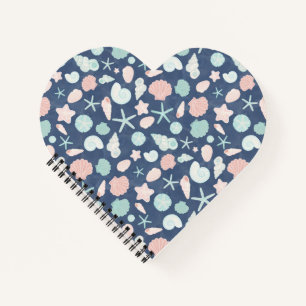 seashells pattern notebook