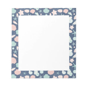 seashells pattern notepad