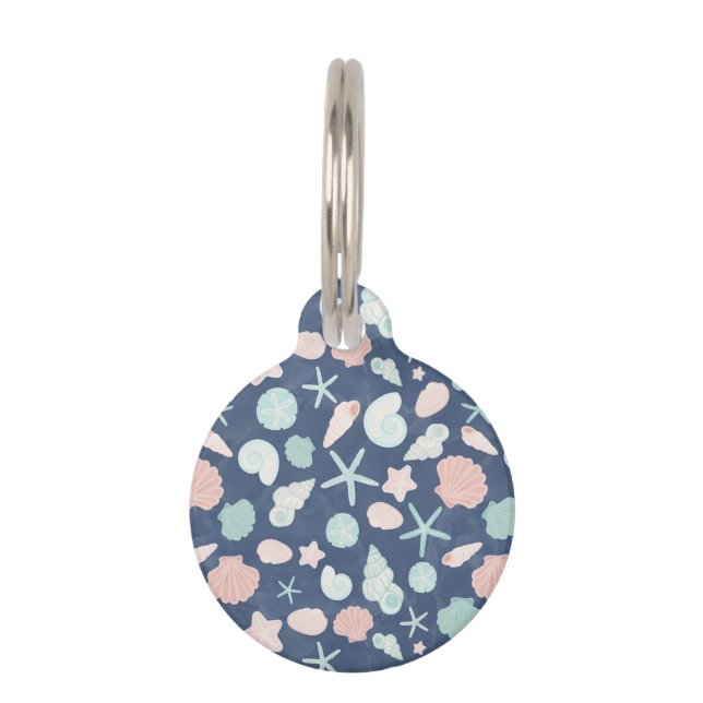 seashells pattern pet tag (Front)