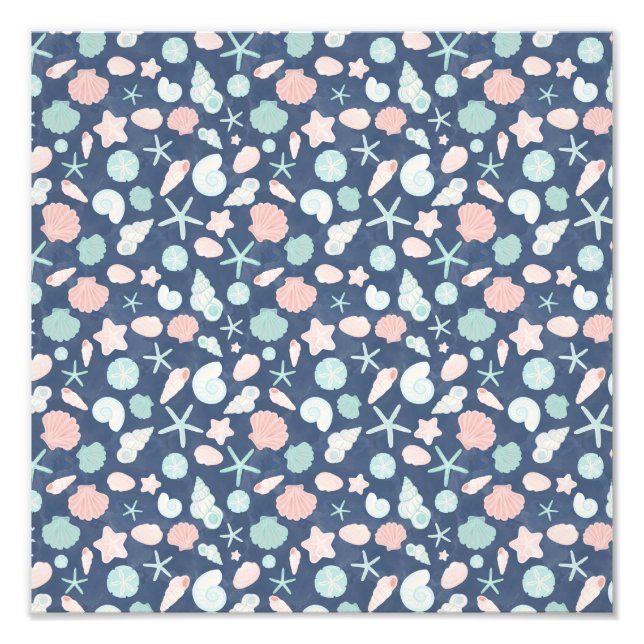 seashells pattern photo print (Front)
