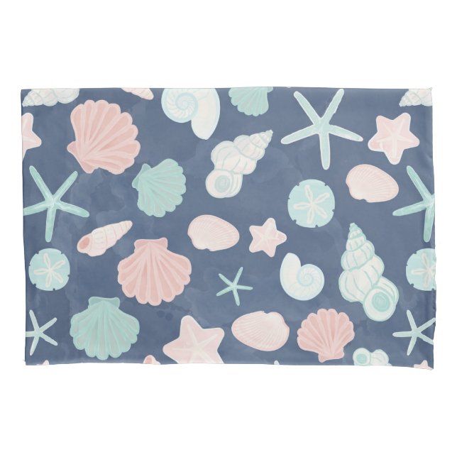 seashells pattern pillowcase (Front-Left)
