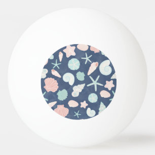 seashells pattern ping pong ball