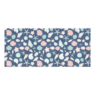seashells pattern rack card