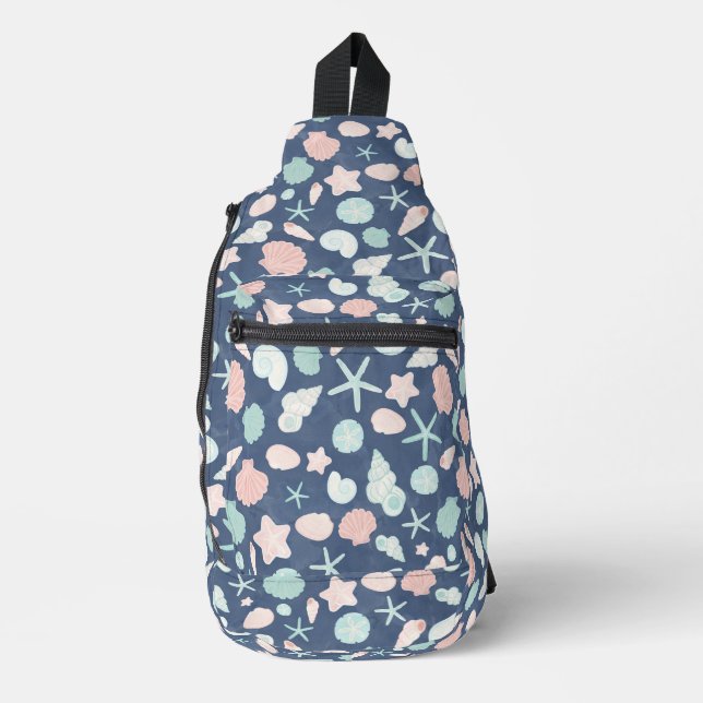 seashells pattern sling bag (Front)