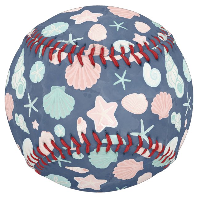 seashells pattern softball (Front)