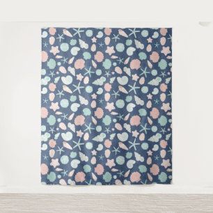seashells pattern tapestry
