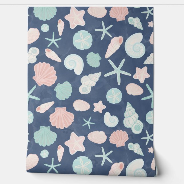 seashells pattern wallpaper (Unrolling)