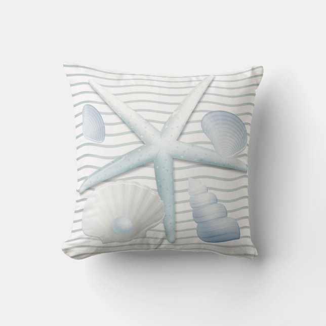 Seashells & Pearls Cushion (Front)
