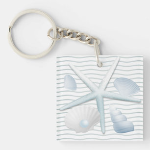 Seashells & Pearls Key Ring