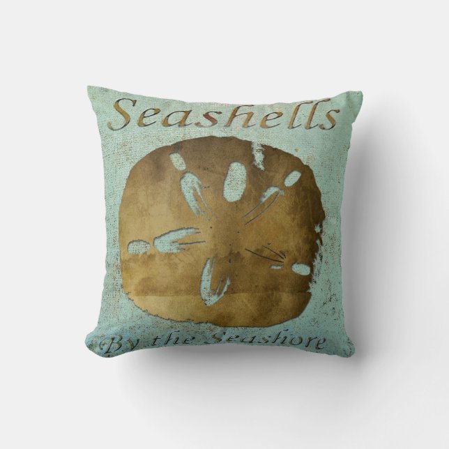 Seashells  Pillow, Copyright Karen J Williams Cushion (Front)