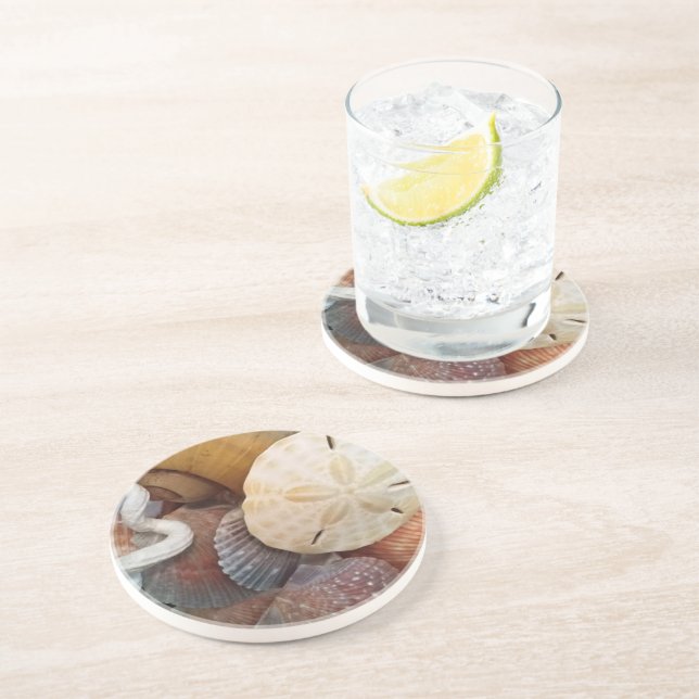 Seashells Sand Dollars Coaster (Side)
