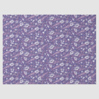 Seashells Sea Shell Nautical Pattern Violet Purple Tissue Paper