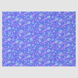 Seashells Sea Shells Nautical Pattern Blue Tissue Paper