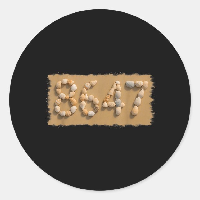 Seashells Sea Shells Summer Beach 14 Classic Round Sticker (Front)