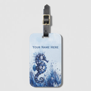 Seashells Seahorse Luggage Tag