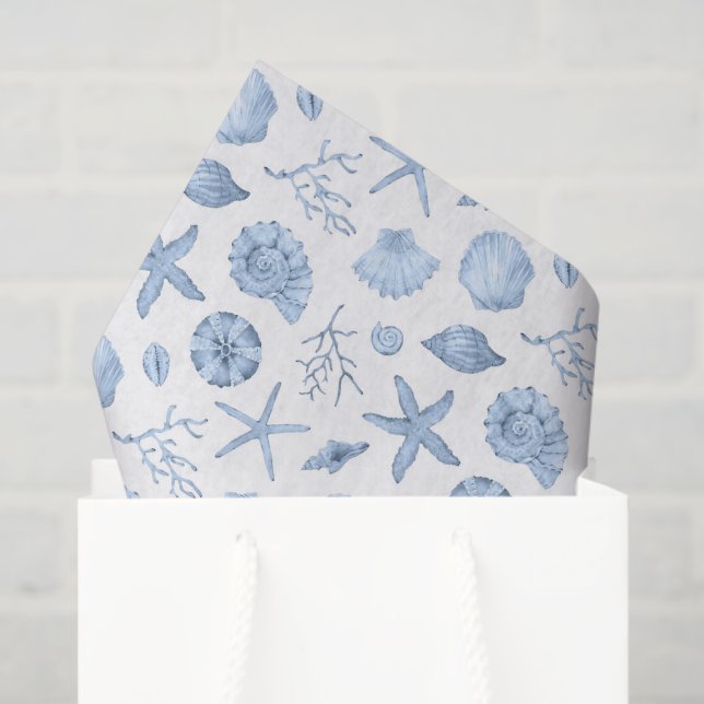Seashells Seashore Decoupage Tissue Paper (Gift Bag)