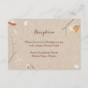 Seashells & Starfish on the Beach Wedding Insert