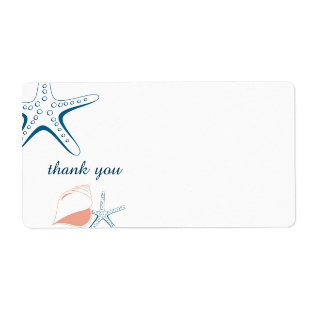 Seashells Thank You Label (Front)