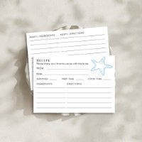 Seashells Themed Recipe For Bride Bridal Shower